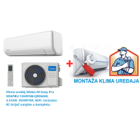 Klima uređaj Midea All Easy Pro MSEPBU-12HRFN8-QRD6GW, 3.51kW, INVERTER, WIFI, Ionizator, 8C Grijač vanjske u kompletu SA MONTAŽOM